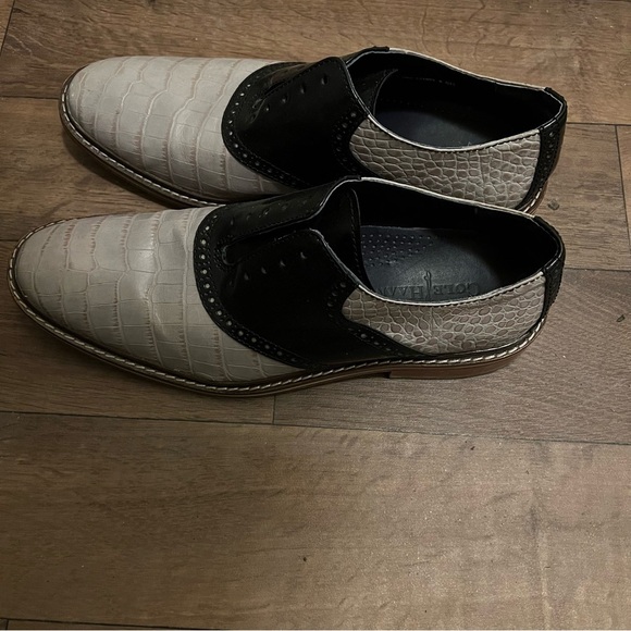 955-/Cole Haan Black:Gray Oxford Leather. Men's Dress Shoes Sz 10 Fits Like 9.5 - Picture 5 of 14